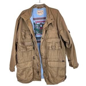 Woolrich Sz L Rugged Outdoor Chore Field Vintage Coat Fishing Hunting Hiking